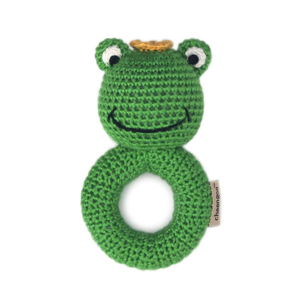 Rattle - Frog Ring Hand Crocheted
