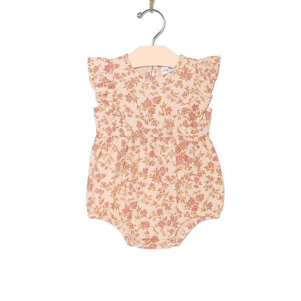 Flutter Front Romper | Blush Floral