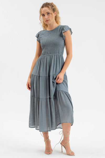 Polly Smocked Dress | Dark Teal