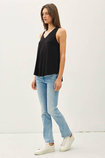 Tara V-Neck Tank | Black