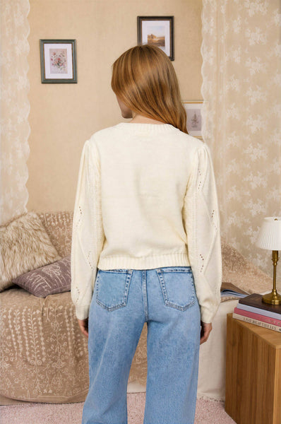 Clara Floral Embroidered Knit Cardigan