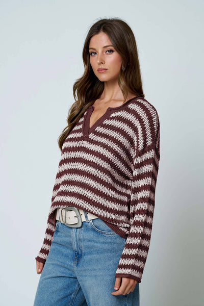 The Coastal Stripe Knit Sweater