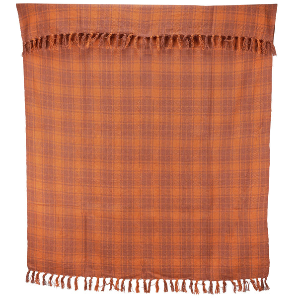 Orange Tartan Throw