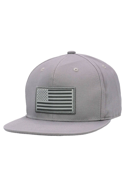 American Flag Flat Brim Patch Hat | Olive