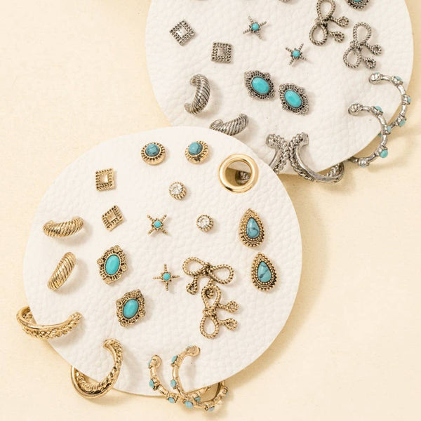 Antique Western Boho Earrings Set