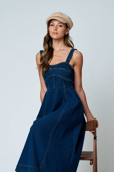 Sweetheart Denim Dress