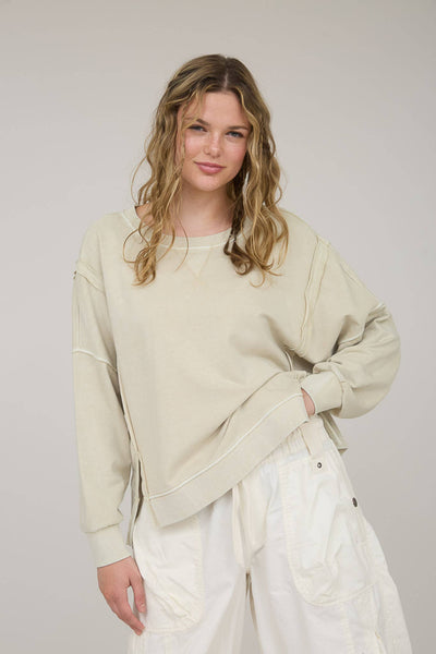 Oatmeal Weekend Patchwork Top