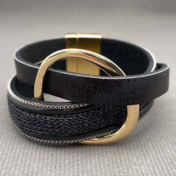 Buckle Leather Magnetic Bracelets
