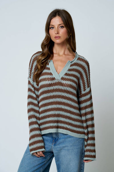 The Coastal Stripe Knit Sweater