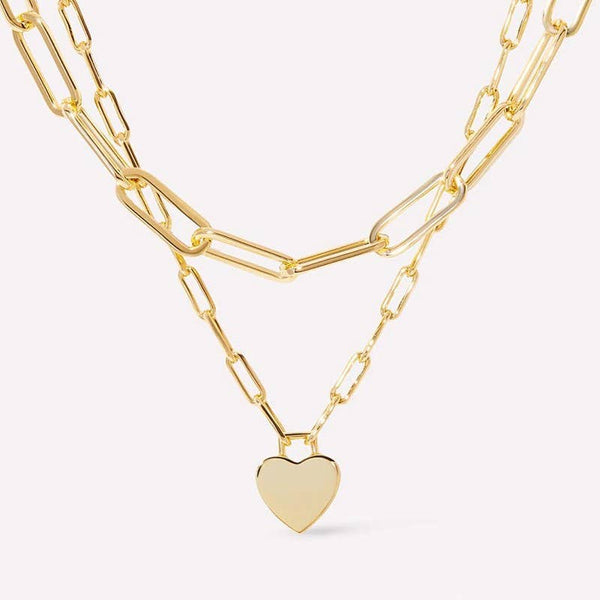 Goldie Heart Layered Necklace