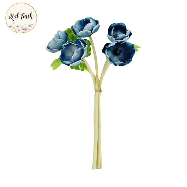 Real Touch Anemone | 5 stem raffia tied 12"