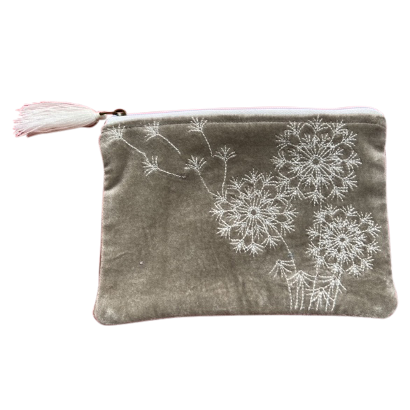 Dandelion Wishes Velvet Coin Purse
