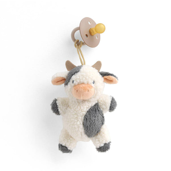 Bitzy Pal Natural Rubber Pacifier & Plush | Cow or Bow