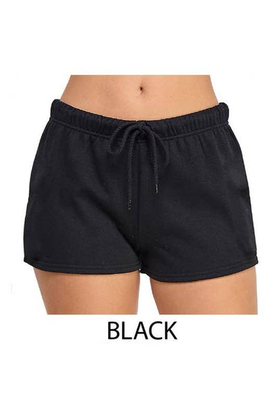 Fleece Shorts With  Pockets | Black
