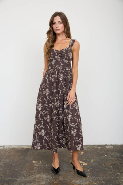 Falling Embroidered Dress