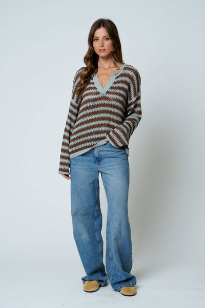 The Coastal Stripe Knit Sweater