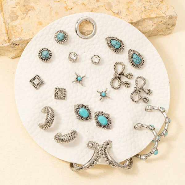 Antique Western Boho Earrings Set