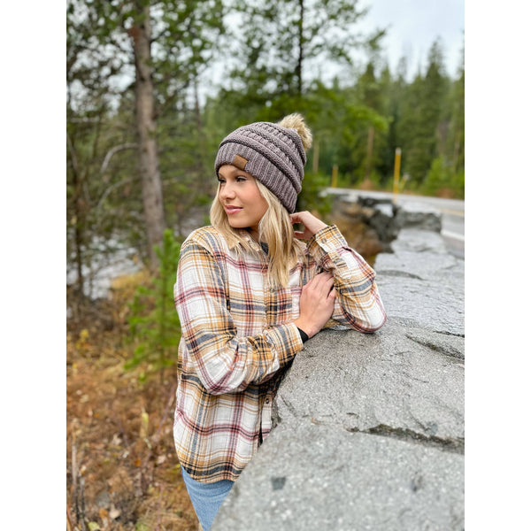 C.C | Fur Pom Beanie