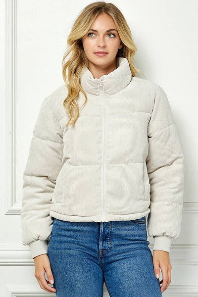 Quilted Corduroy Puffer Jacket