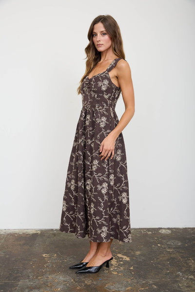 Falling Embroidered Dress
