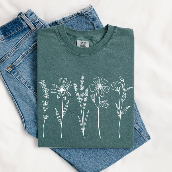Wildflowers Blue Spruce Tee Shirt