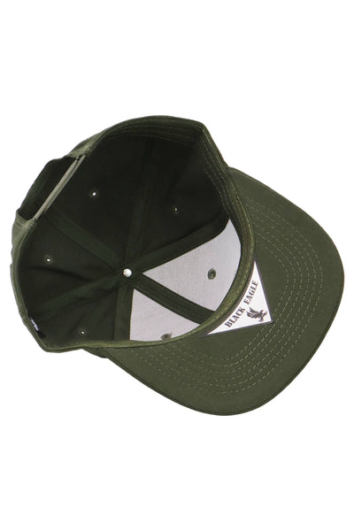 American Flag Flat Brim Patch Hat | Olive