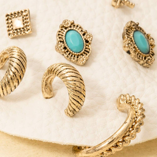 Antique Western Boho Earrings Set