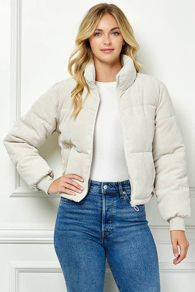 Quilted Corduroy Puffer Jacket