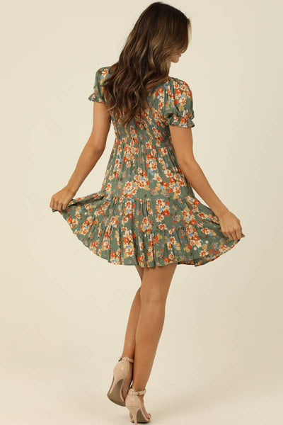 Fall Floral Dress