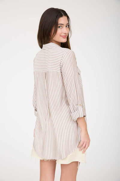 Mine Mocha Stripped  Top