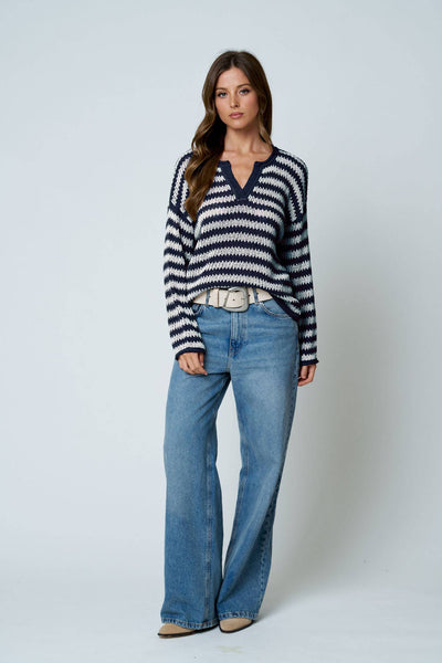The Coastal Stripe Knit Sweater