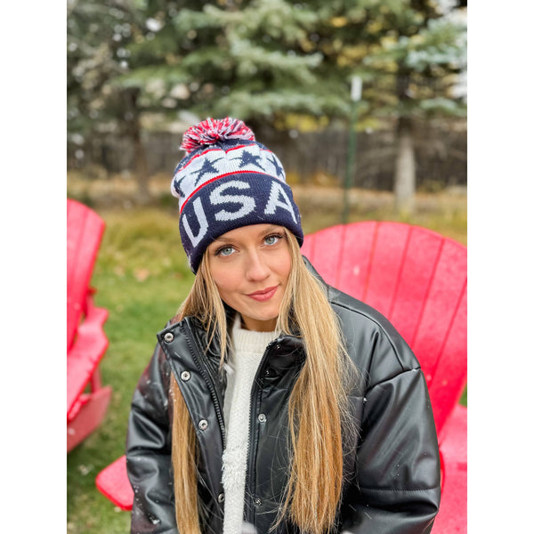 C.C. | USA Knit Pom Beanie