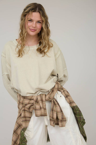 Oatmeal Weekend Patchwork Top