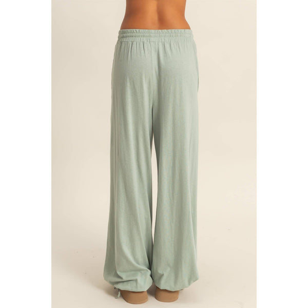 Best Cozy High Waist Pants | Light Green
