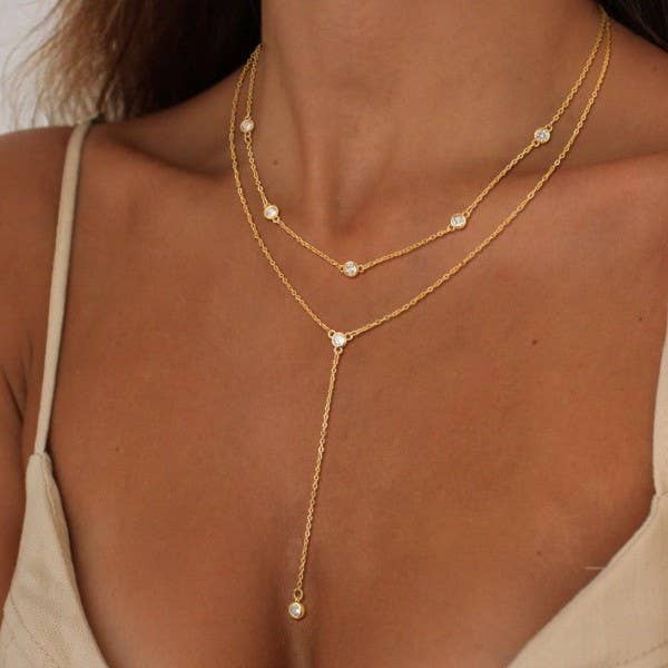 Y Gold Necklace