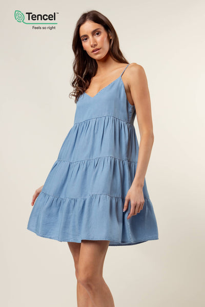 The Blue Skies Tencel Babydoll Dress