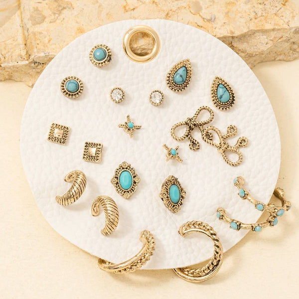 Antique Western Boho Earrings Set