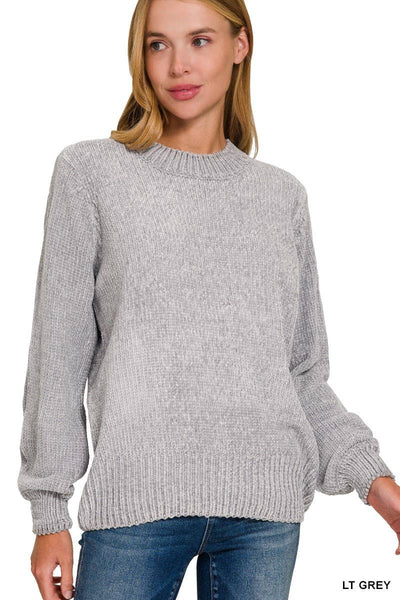 Cozy Cloud Chenille Sweater | Grey