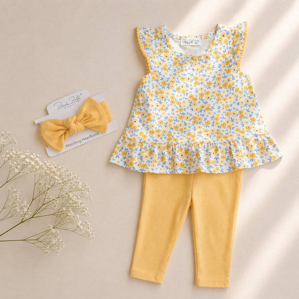 Yellow Floral Set