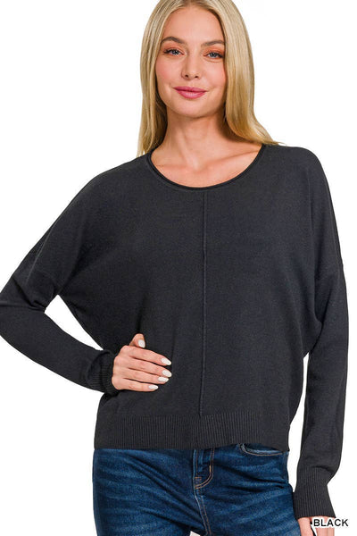 Blair Round-neck Sweater | Black