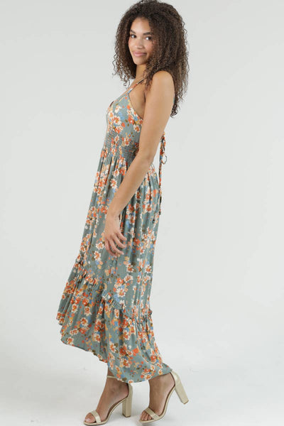 The Meadow Lace-Up Maxi Dress