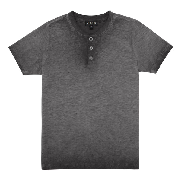 Kerry Slub Henley | Black