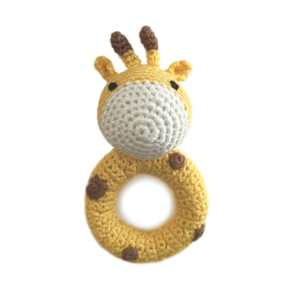 Rattle | Giraffe Ring Hand Crocheted