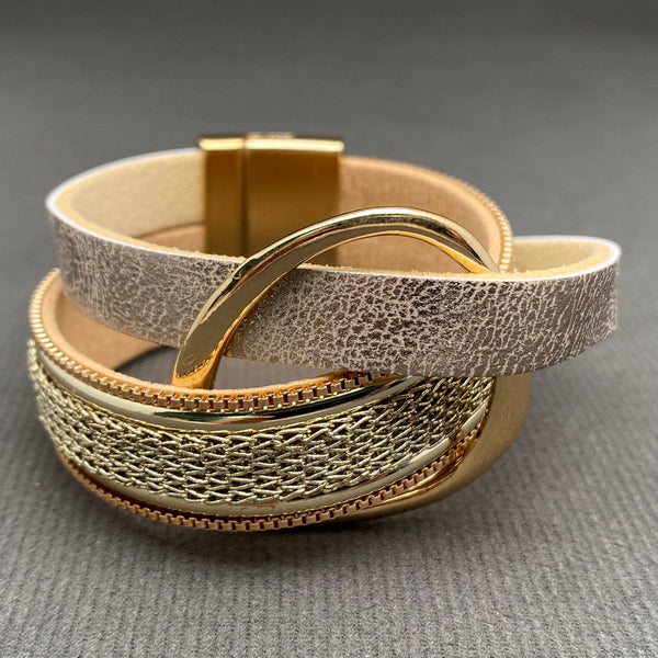 Buckle Leather Magnetic Bracelets