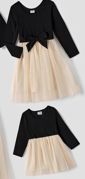 Black-Almond Mesh Classic Tulle Skirt | Kid