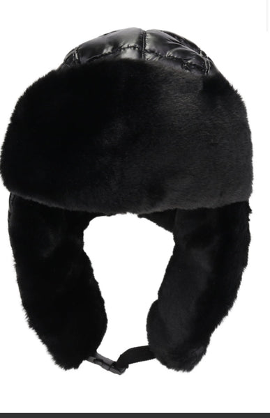 Solid Puffer Trapper C.C Beanie