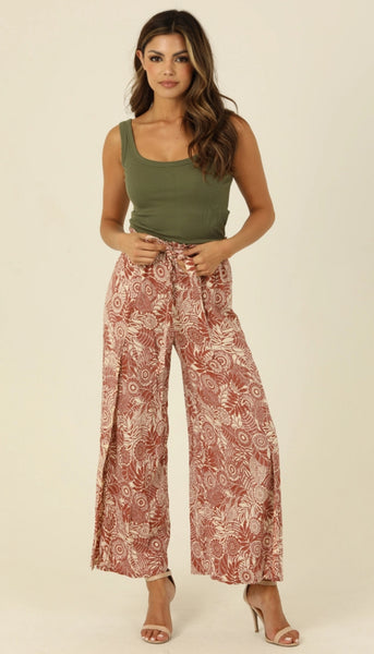 Lena Floral Wrap Pants