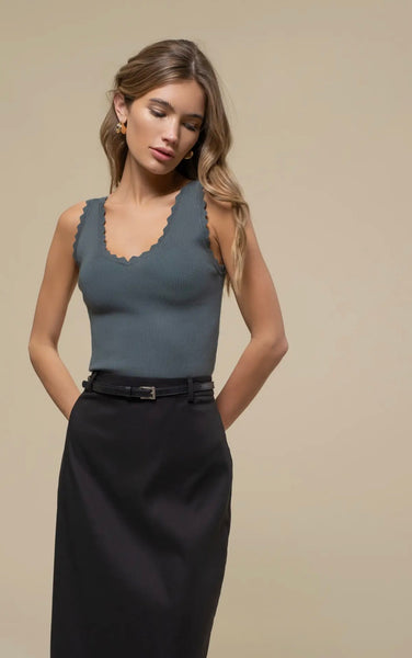 Moody Mae Crop Tank | Jade