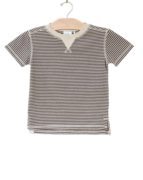 Whistle Stripes | Charcoal Tee