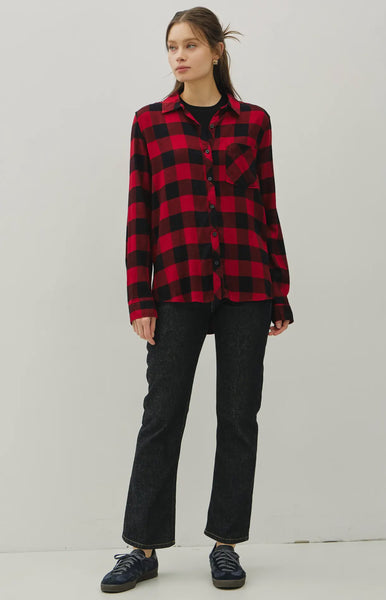 Classic Plaid Gingham Top | Red & Black